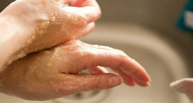 hand scrub for soft beautiful hands