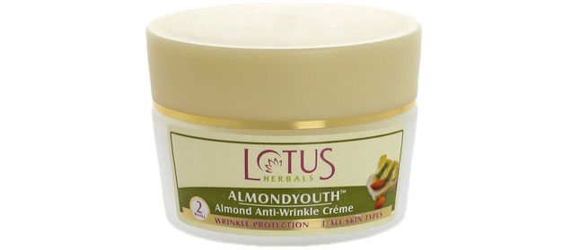 Lotus Herbals Almond Youth Anti Wrinkle Cream
