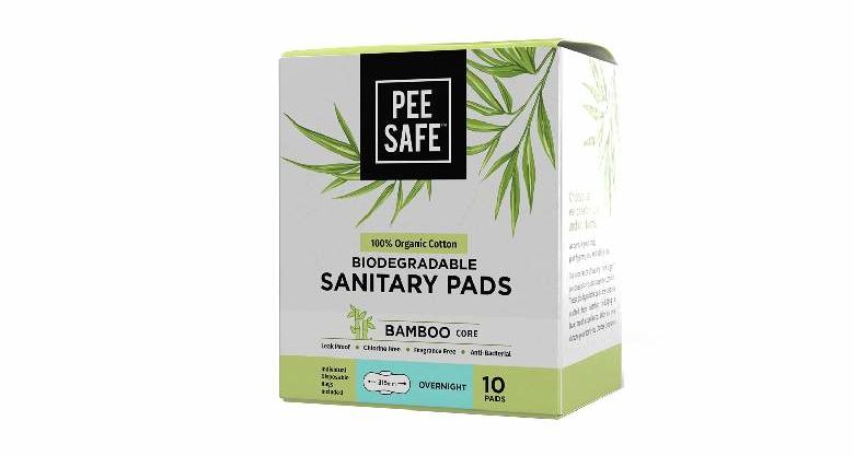 Pee Safe Organic Cotton, Biodegradable Sanitary Pads