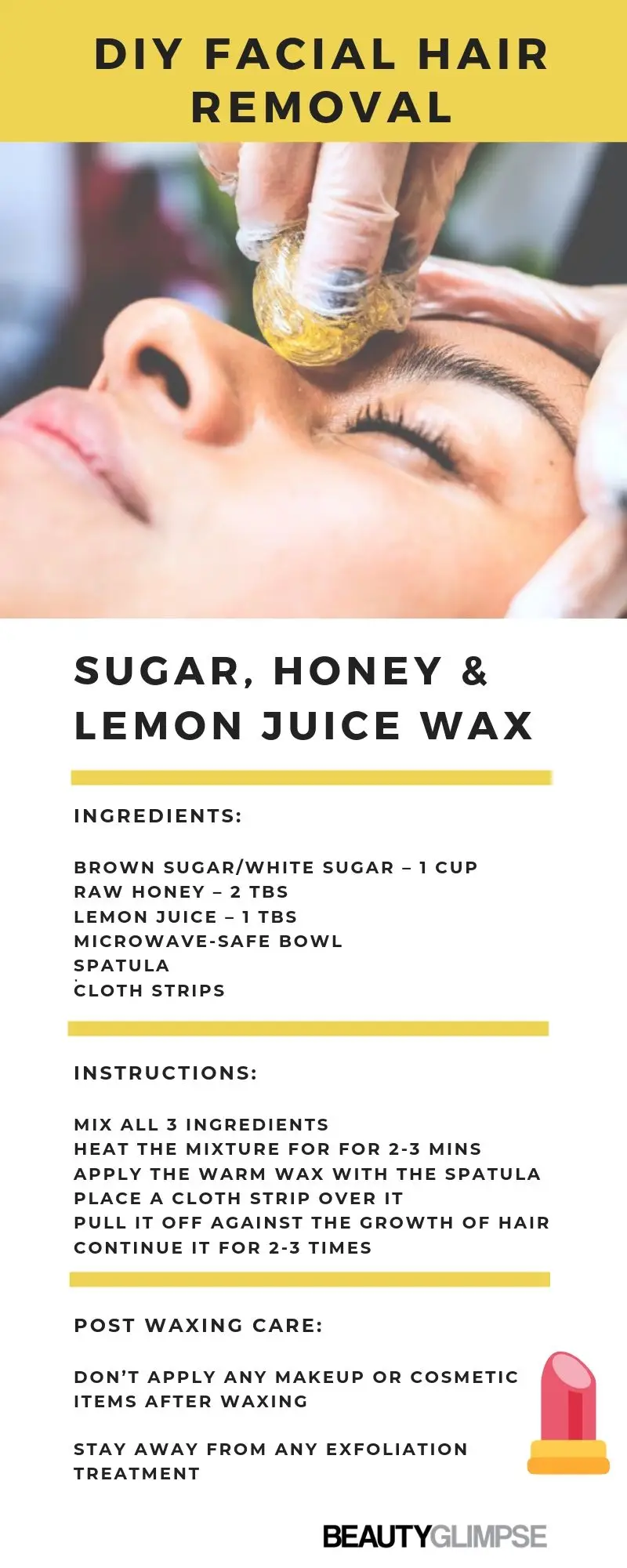 Homemade Wax Recipes For Facial Hair Removal 